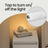 Nightstand - Wood - Cloud White - Slim Design with Charging Station and LED Light