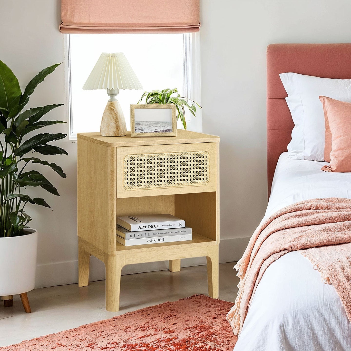 Rattan Side Table - Natural