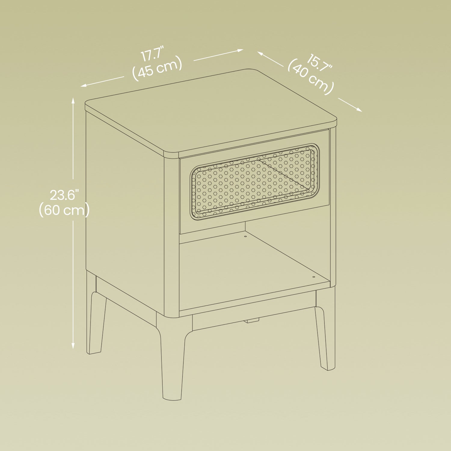 Rattan Side Table - Natural