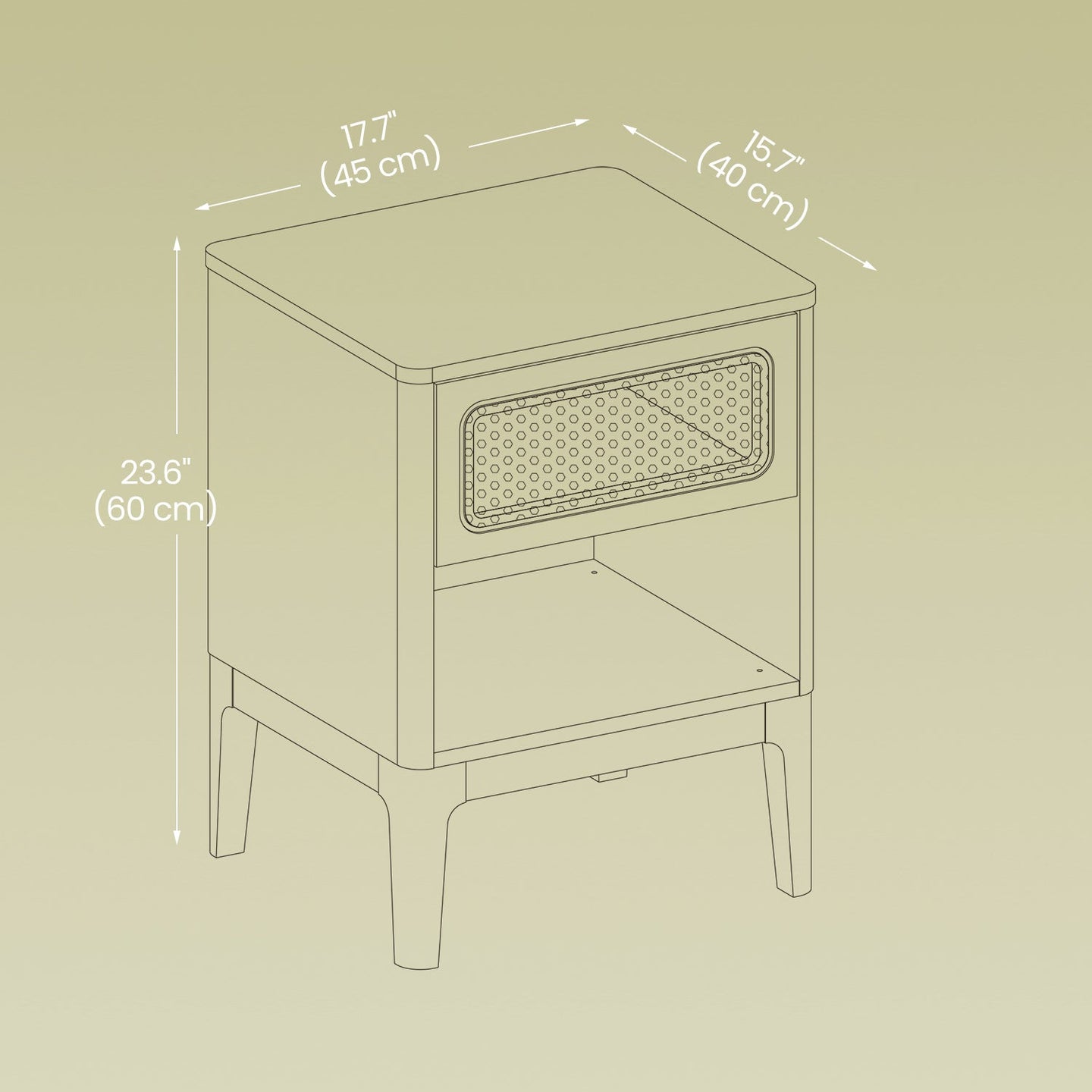 Rattan Side Table - Natural