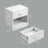 Bedside Table - Wood - Classic White - Features Drawer and Open Compartment