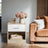 Bedside Table - Wood - Classic White - Features Drawer and Open Compartment