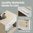 Bedside Table - Wood - Classic White - Features Drawer and Open Compartment