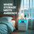 Bedside Table - Wood - White - Adjustable LED Light with Drawers