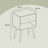 Bedside Table - Solid Wood - Ebony Black - Storage Drawer and Open Shelf