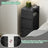 Narrow Side Table - Wood - Black - 2 Drawers and Open Compartment for Flexible Storage