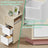 Narrow Side Table - Wood - Beige - 2 Drawers and Open Compartment