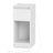 Bedside Tables - Wood - Cloud White - Set of 2 with Charging Station and LED Light