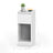 Bedside Tables - Wood - Cloud White - Set of 2 with Charging Station and LED Light
