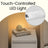 Bedside Tables - Wood - Cloud White - Set of 2 with Charging Station and LED Light