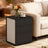 Nightstand - MDF - Matte White - 3 Storage Drawers