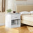 Nightstands - Wood - Brown - Set of 2 with Drawer and Open Compartment
