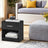 Nightstands - Wood - Brown - Set of 2 with Drawer and Open Compartment