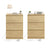 Set of 2 Nightstands - 28L - Particleboard - Built-in Charging Station