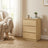 Set of 2 Nightstands - 28L - Particleboard - Built-in Charging Station