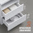 Set of 2 Nightstands - Wood - White - with Adjustable LED Light and Drawers