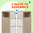 Set of 2 Narrow Side Tables - Wood - Beige - Slim Design with 2 Drawers and 1 Open Compartment