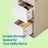 Set of 2 Narrow Side Tables - Wood - Beige - Slim Design with 2 Drawers and 1 Open Compartment