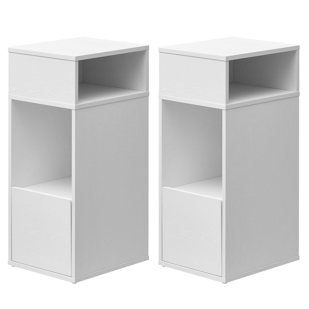 Set of 2 Bedside Tables - 30L - Particleboard Frame - Superfast Toolless Assembly