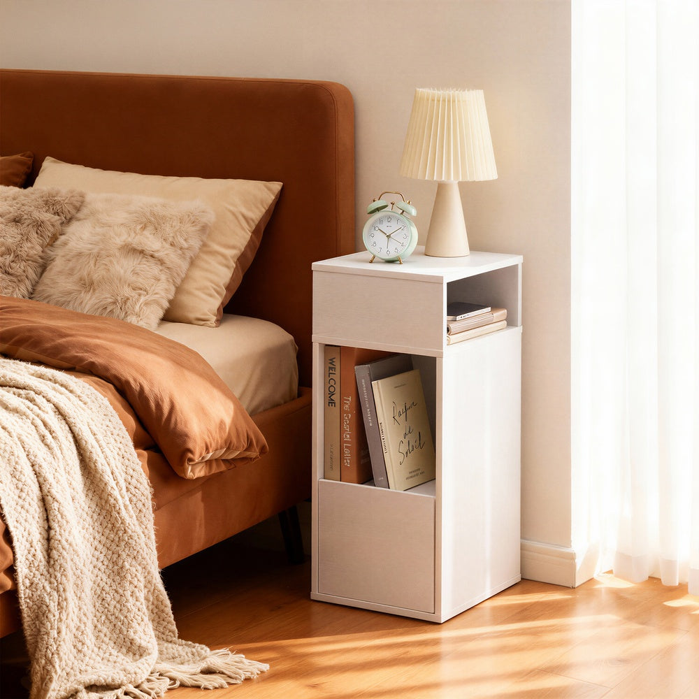 Set of 2 Bedside Tables - 30L - Particleboard Frame - Superfast Toolless Assembly