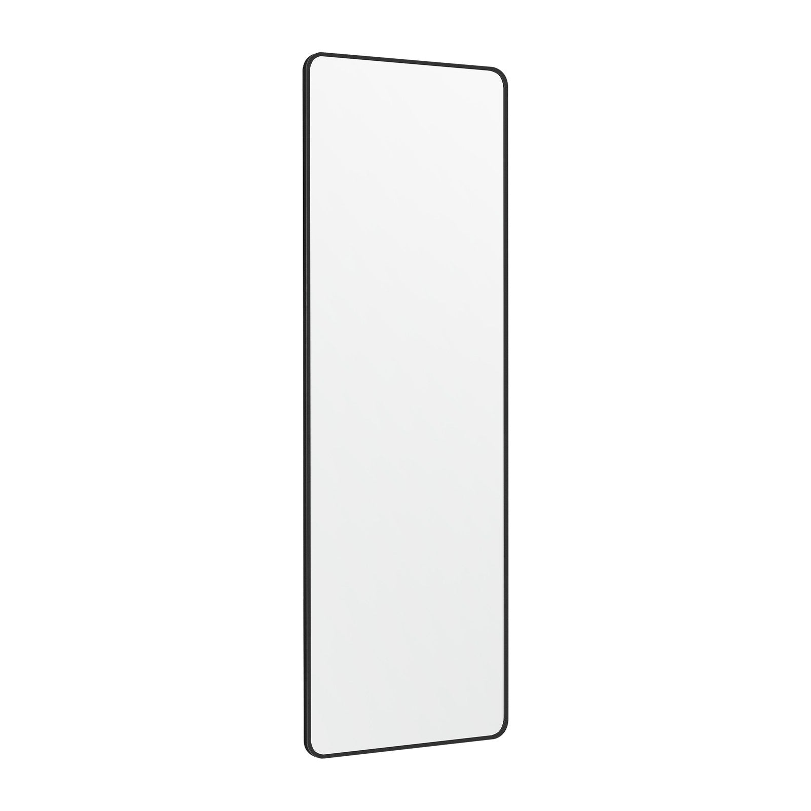 Full-Length Mirror - Tempered Glass - Ink Black - Rectangular Design