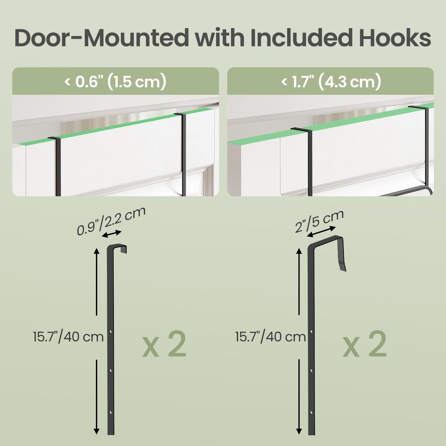 Full-Length Mirror - Tempered Glass - Ink Black - Rectangular Design
