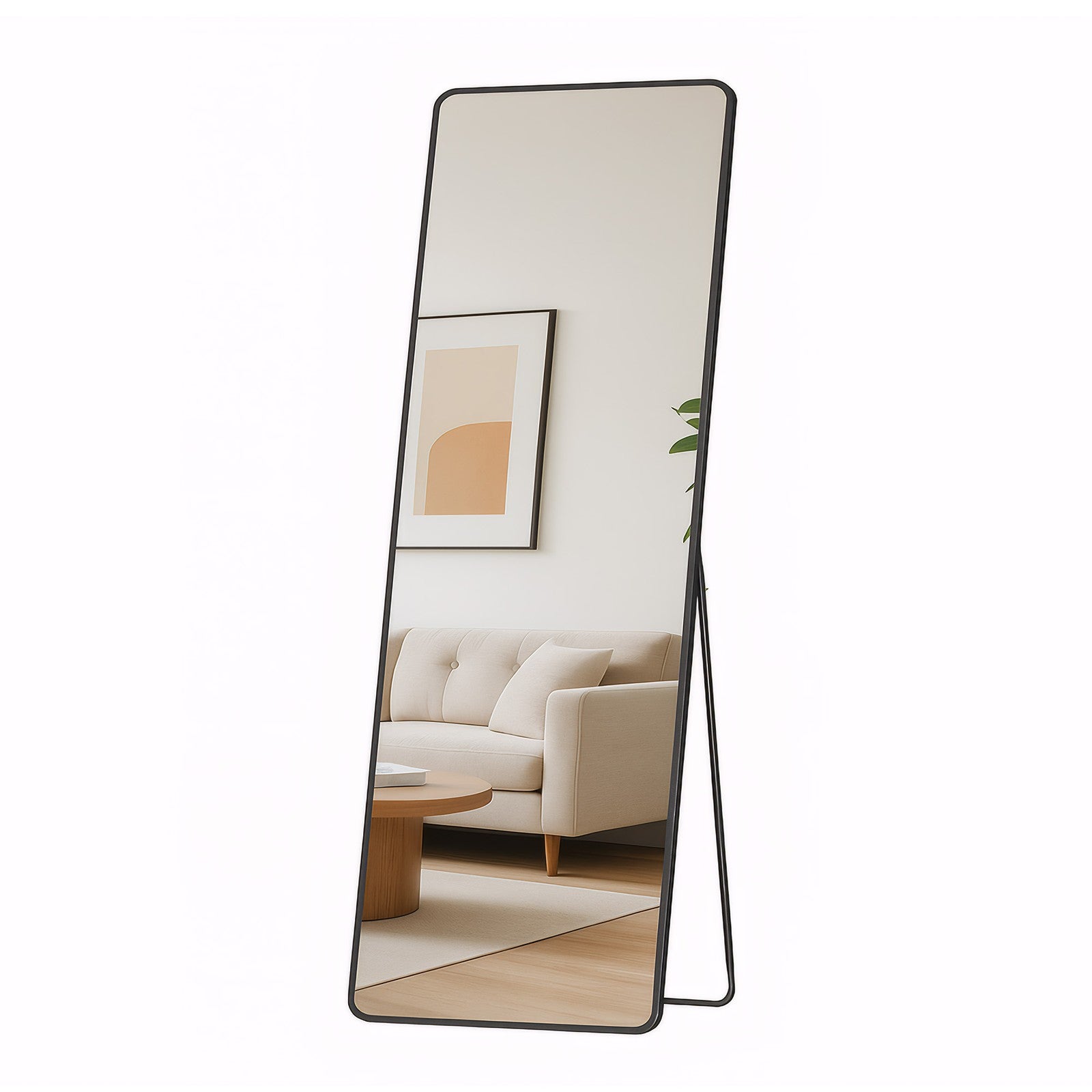 Standing Dressing Mirror - 160x50 - Tempered Glass - Aluminium Frame
