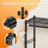 Portable Open Wardrobe - Heavy-Duty Metal - Black - Adjustable Shelves and Hanging Rails