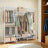 Portable Open Wardrobe - Heavy-Duty Metal - Black - Adjustable Shelves and Hanging Rails