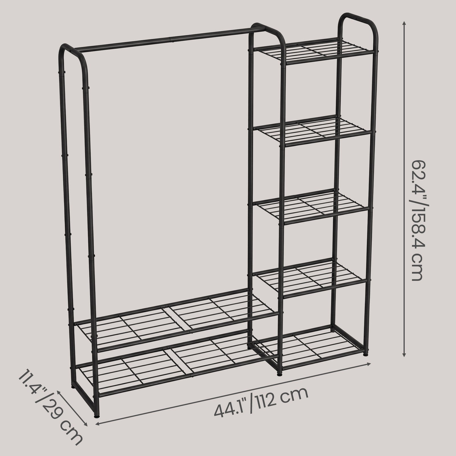 Clothes Rack - 62L - Steel - Open Wardrobe