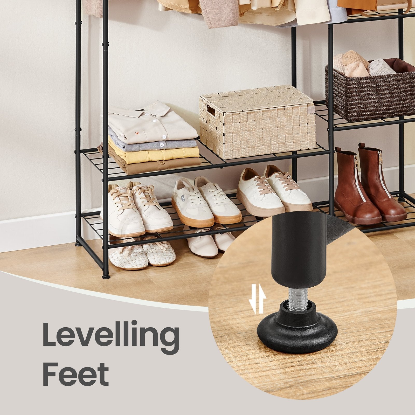 Clothes Rack - 62L - Steel - Open Wardrobe