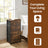 Tall Fabric Dresser - Wood Top and Steel - Brown - with Metal Frame