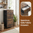 Tall Fabric Dresser - Wood Top and Steel - Brown - with Metal Frame