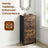 Tall Fabric Dresser - Wood Top and Steel - Brown - with Metal Frame