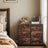 Dresser - 6 Storage Drawers - Metal Frame - Rustic Brown and Black