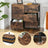 Dresser - 6 Storage Drawers - Metal Frame - Rustic Brown and Black