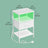 Bedroom Bedside Table - Steel - Cloud White - with LED Lights