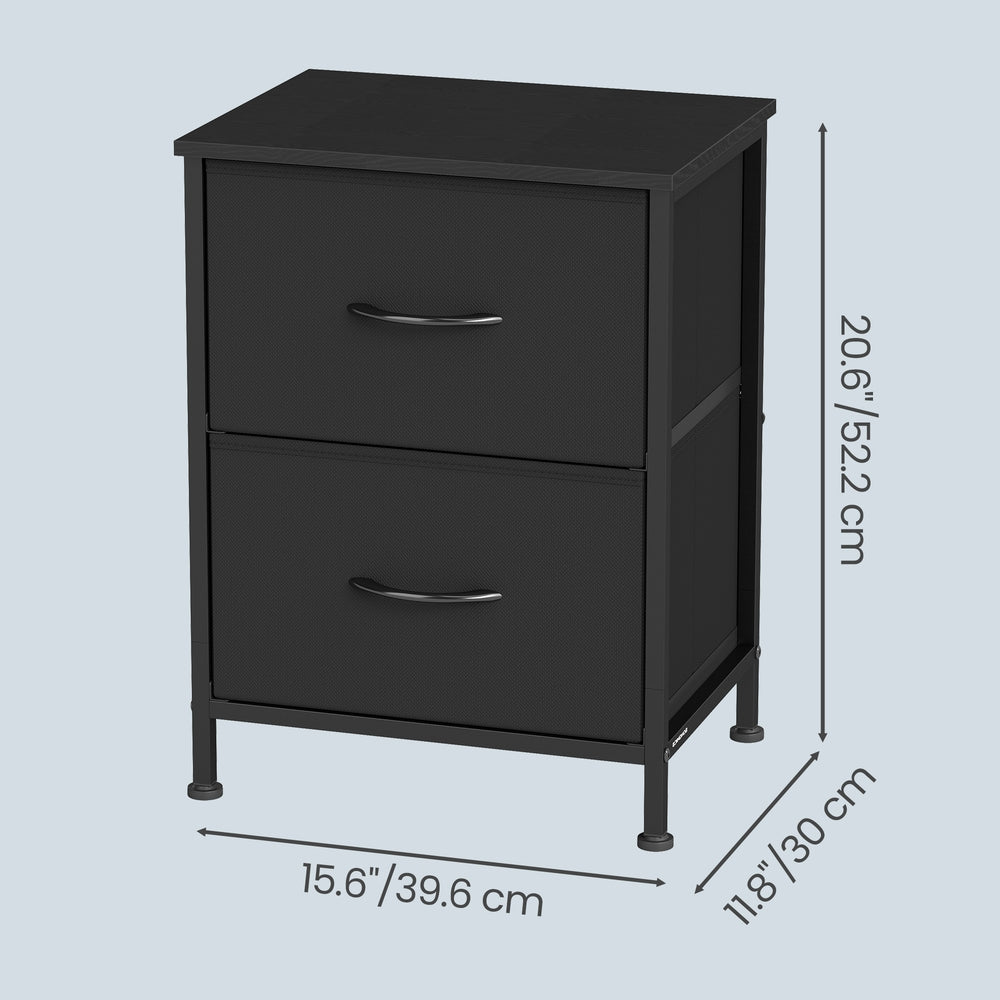 Nightstand - 30L - MDF - 2 Non-Woven Fabric Drawers
