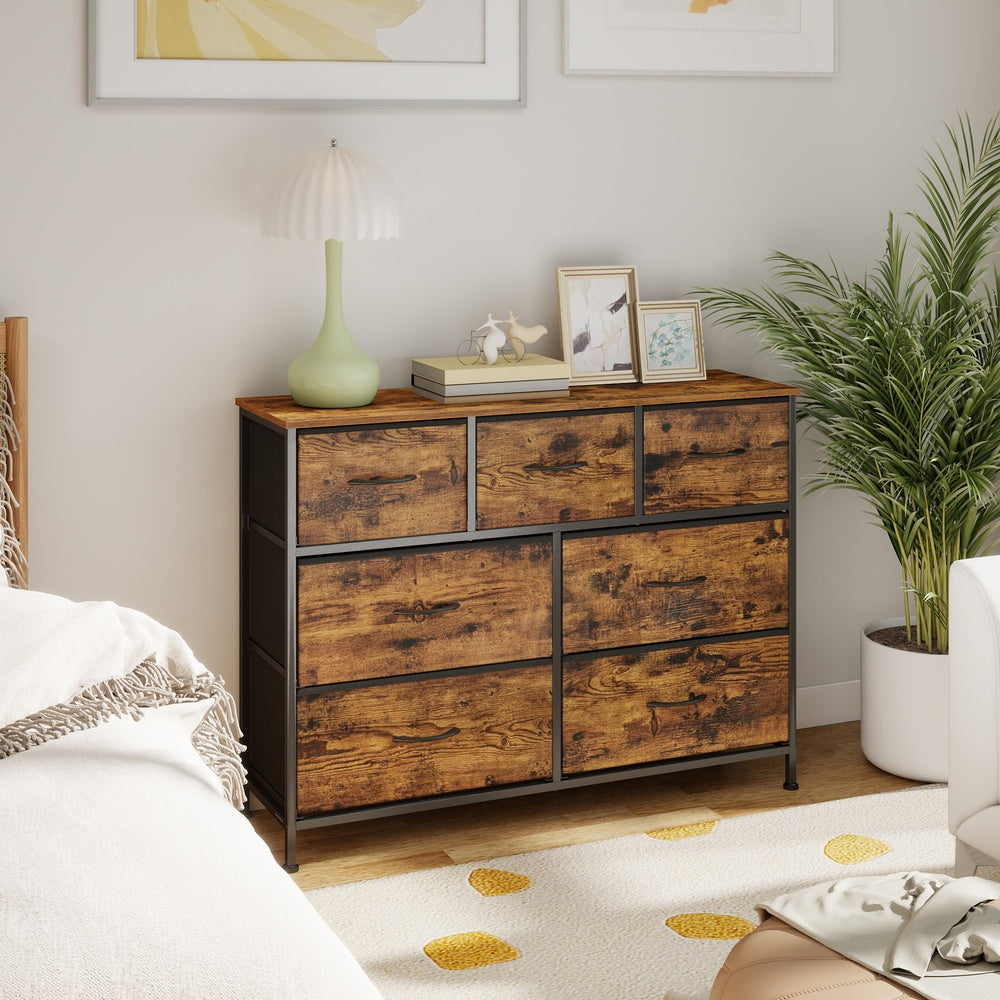 7-Drawer Storage Chest - 30L - Steel - Non-Woven Fabric
