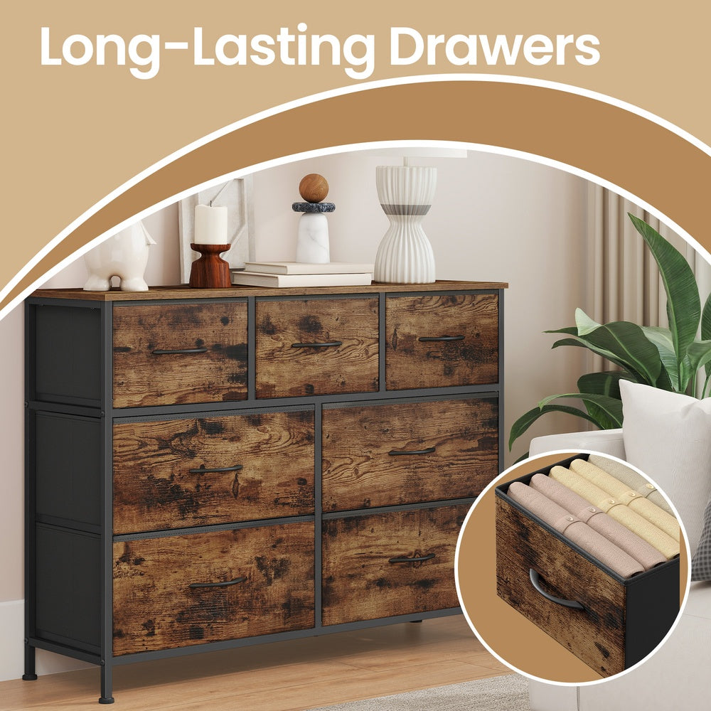 7-Drawer Storage Chest - 30L - Steel - Non-Woven Fabric