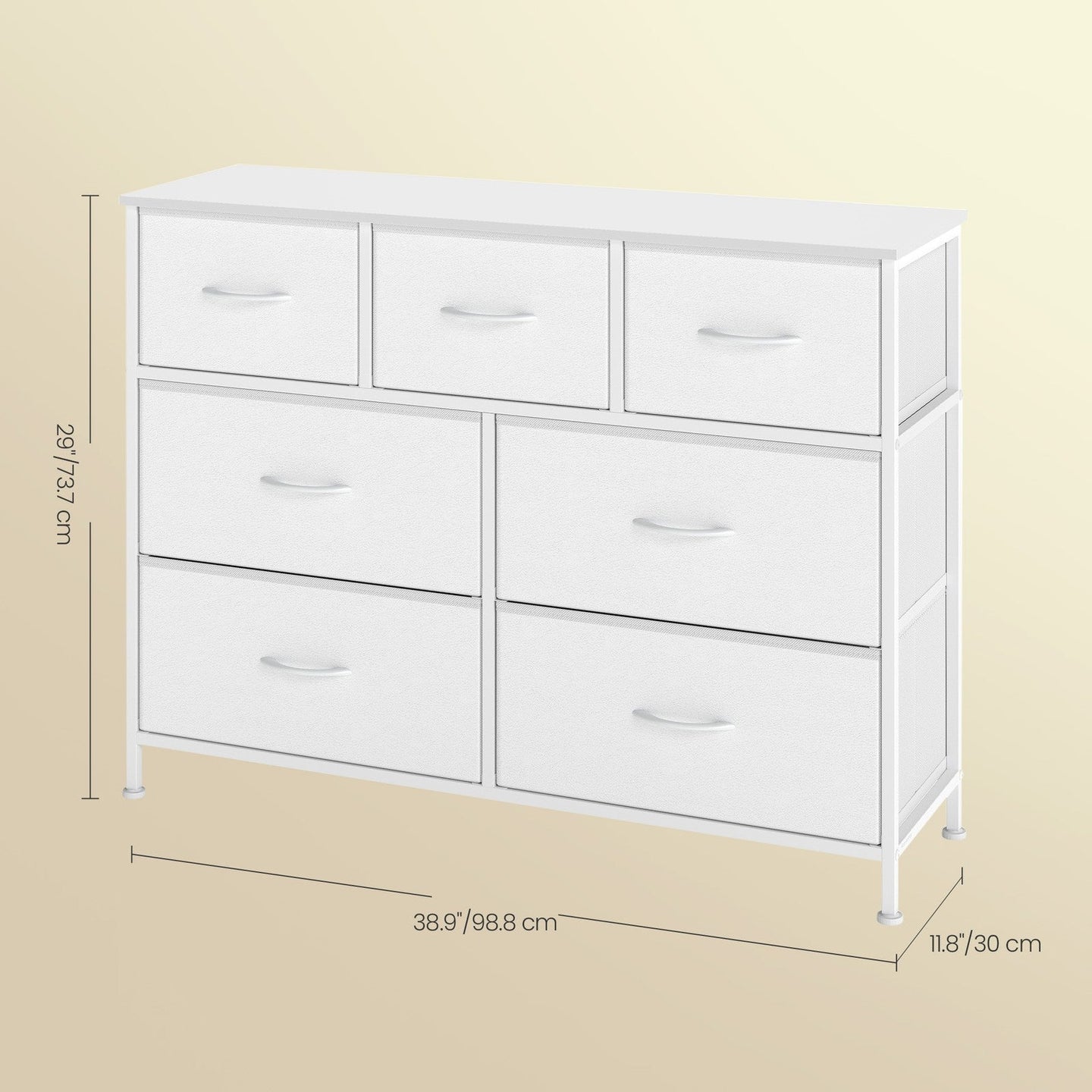 7-Drawer Storage Cabinet - 30L - Steel Frame - Reinforced Construction