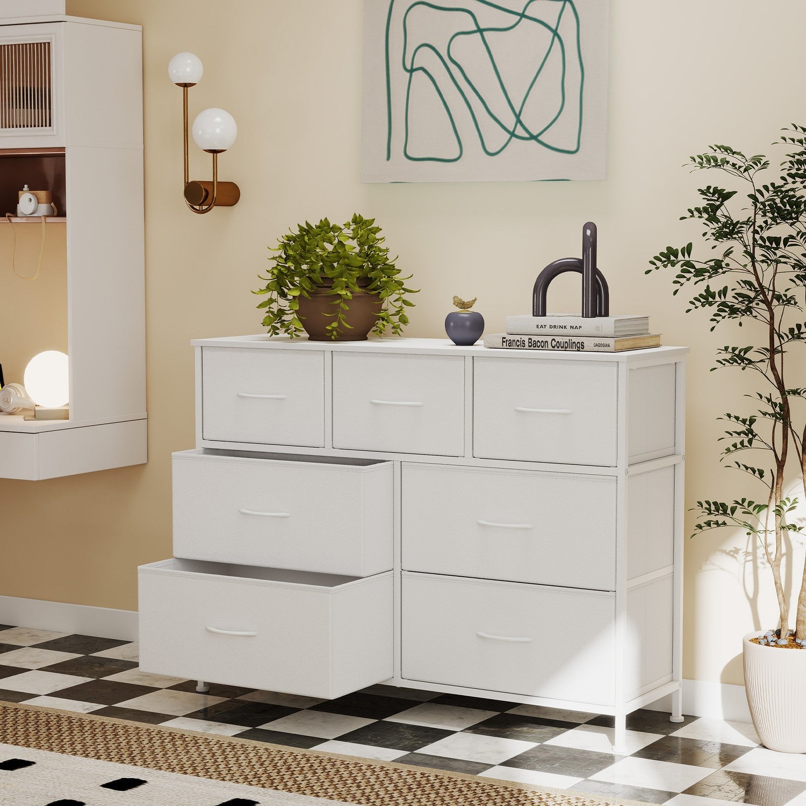 7-Drawer Storage Cabinet - 30L - Steel Frame - Reinforced Construction