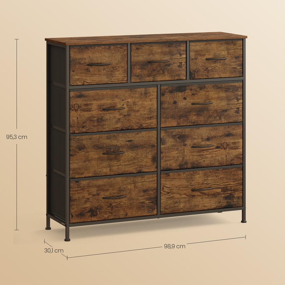 Drawer Storage Unit - 5 Drawers - Steel - Anti-Tip Kit Included