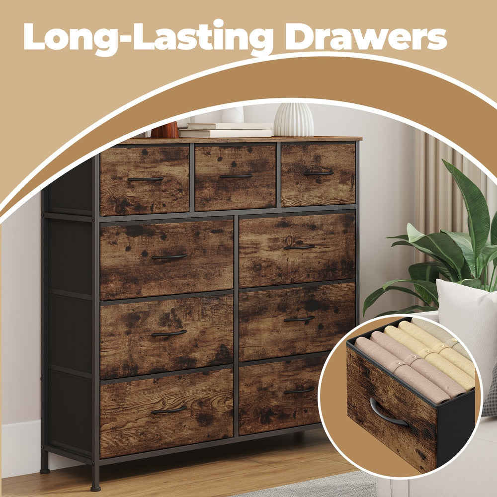 Drawer Storage Unit - 5 Drawers - Steel - Anti-Tip Kit Included
