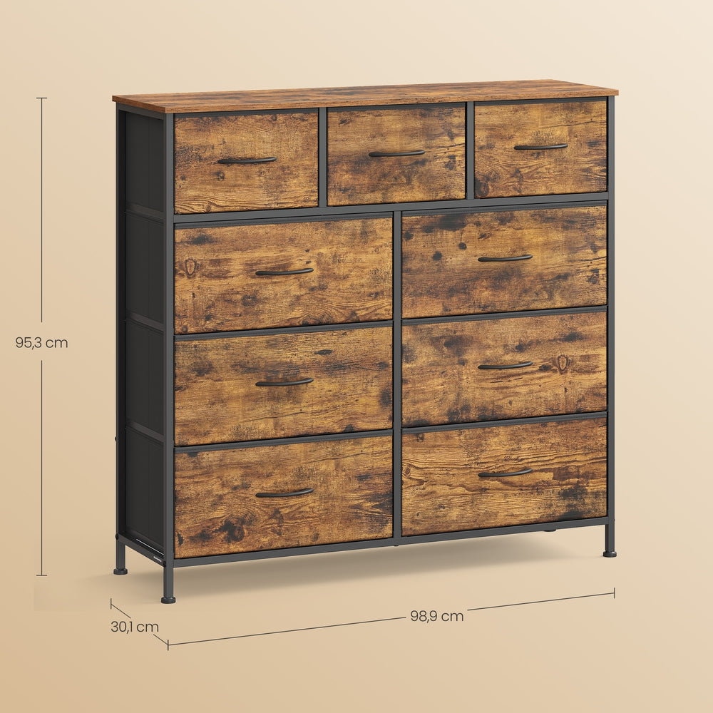 Drawer Storage Unit - 5 Drawers - Steel - Anti-Tip Kit Included