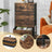 5-Drawer Fabric Dresser - Fabric - Rustic Brown and Black