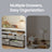 Dresser with LED Lights - 5 Drawers - Steel - Charging Station