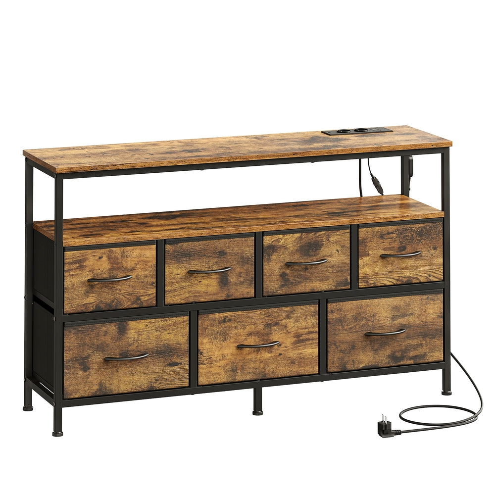 Dresser with LED Lights - 50L - Steel - Charging Station