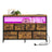 Dresser with LED Lights - 5 Drawers - Steel - Charging Station