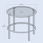 Round Side Table - Tempered Glass - Clear